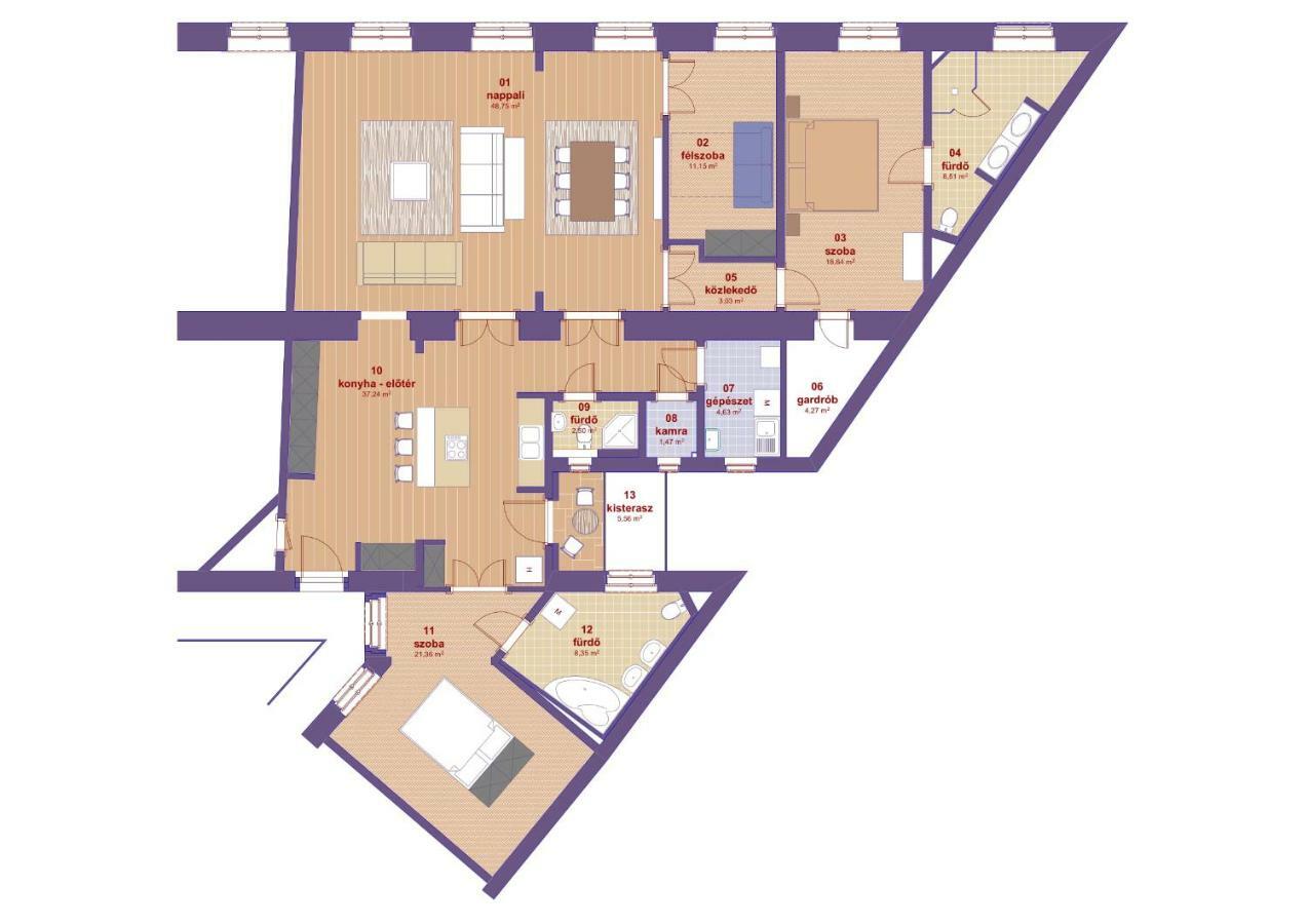 Urban Haven - 3 Beds, 3 Baths, Free Parking, Near Central Market Будапешт Екстер'єр фото